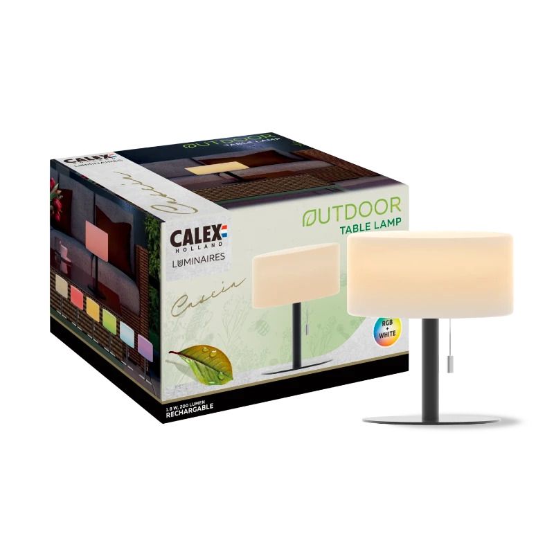 Calex Buiten Lantaarn | 3000K 200Lm | Oplaadbaar