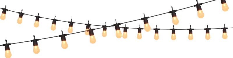 Calex Lichtsnoer | 10 Meter | 10 Lampen | 18W 1800K | IP44