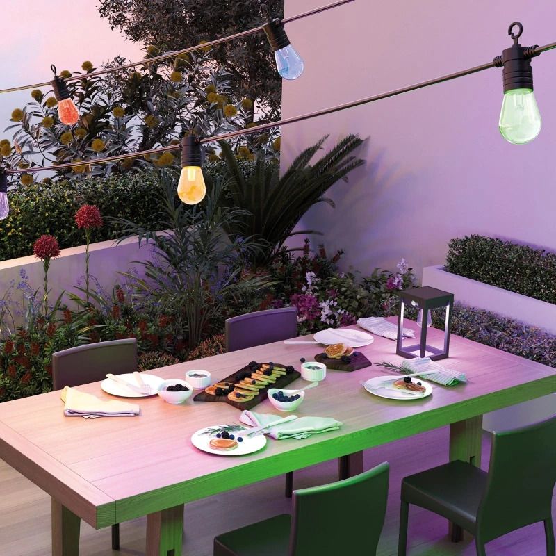 Calex Vista Lichtsnoer | 10 Meter | 10 Lampen | 36W RGB | Dimbaar | IP44
