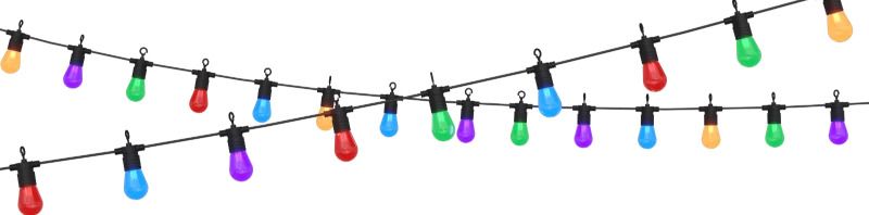 Calex Vista Lichtsnoer | 10 Meter | 10 Lampen | 36W RGB | Dimbaar | IP44