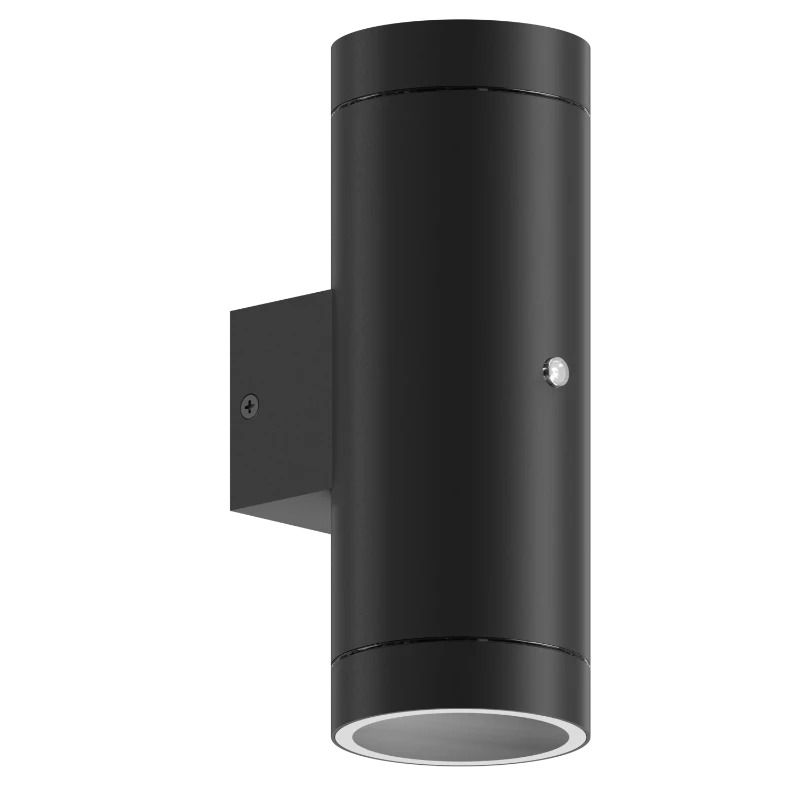 Calex Buiten Up/Downlighter Pavia | 2x GU10 | Met Schemersensor | IP44 | Zwart