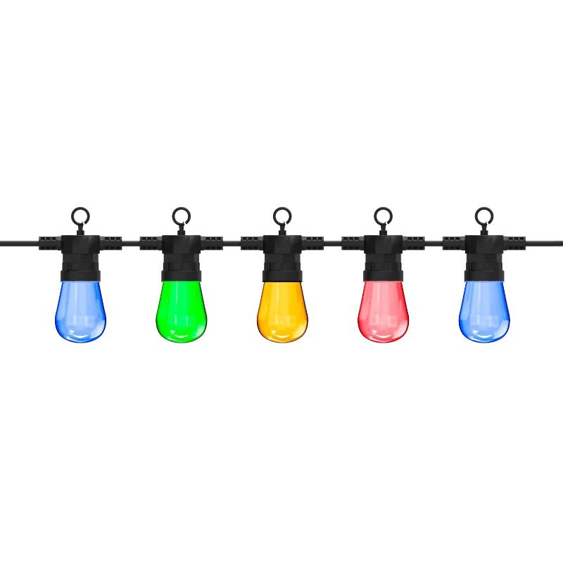 Calex Vista Lichtsnoer | 10 Meter | 10 Lampen | 36W RGB | Dimbaar | IP44