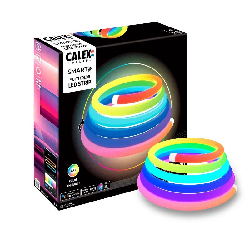 Calex Smart Neon LED Strip 3m | 18W 2700K/6500K RGBIC | IP44