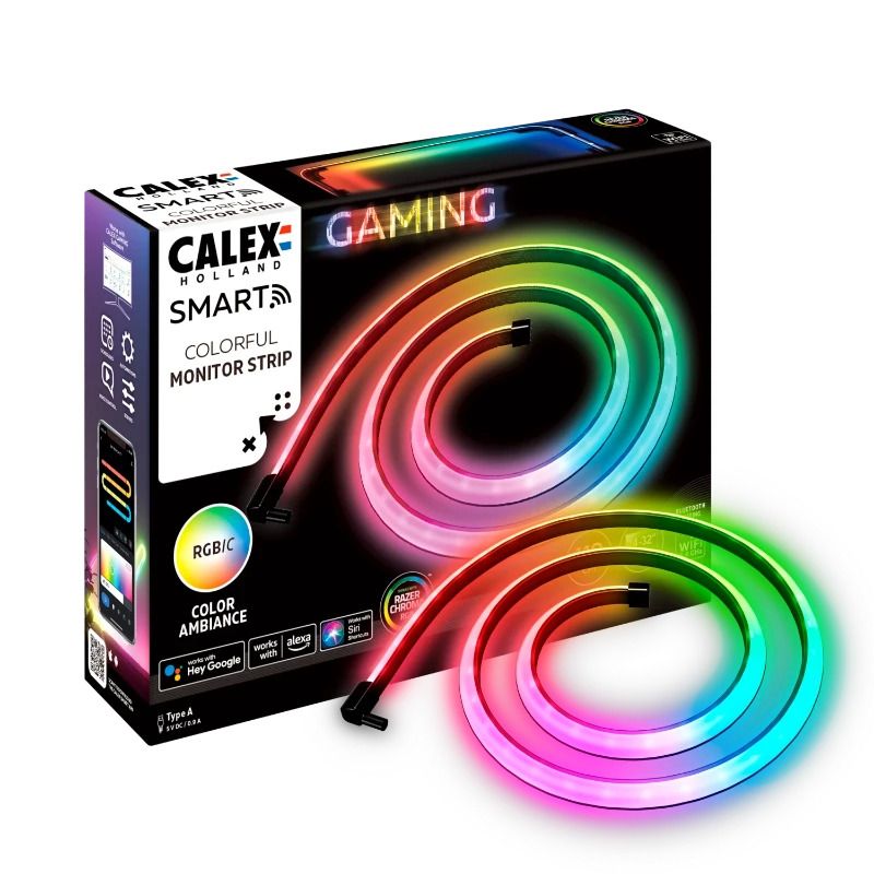 Calex Smart LED Strip 1.1m Gaming | 5W 2700K/6500K RGBIC | IP20 | 5V
