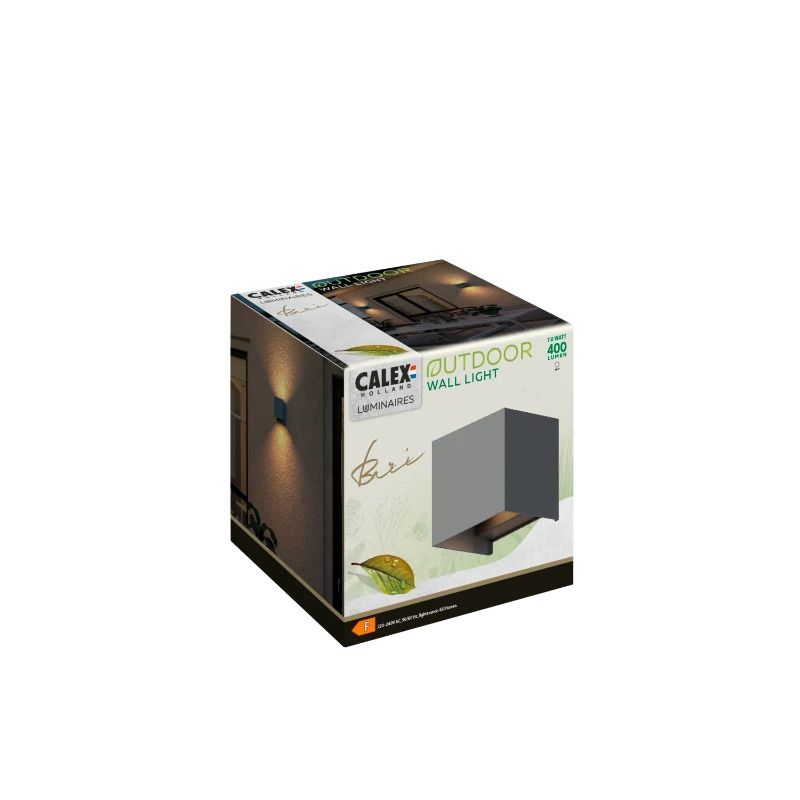 Calex Buiten Up/Downlighter Bari | 7W 400Lm 3000K | 830 | IP54 | Grijs