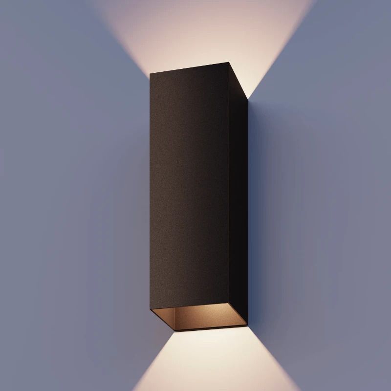 Calex Buiten Up/Downlighter Milan | 8.6W 400Lm 3000K | 830 | IP54 | Zwart-Goud
