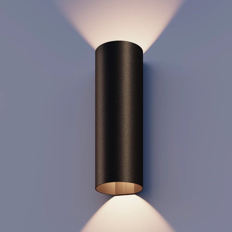 Calex Buiten Up/Downlighter Florence | 8.6W 400Lm 3000K | 830 | IP54 | Zwart-Goud
