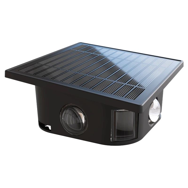 Calex Buiten Wandlamp Altamura | 0.6W 40Lm 2700K | 727 | Oplaadbaar | Solar | Met Schemersensor | IP44 | Zwart