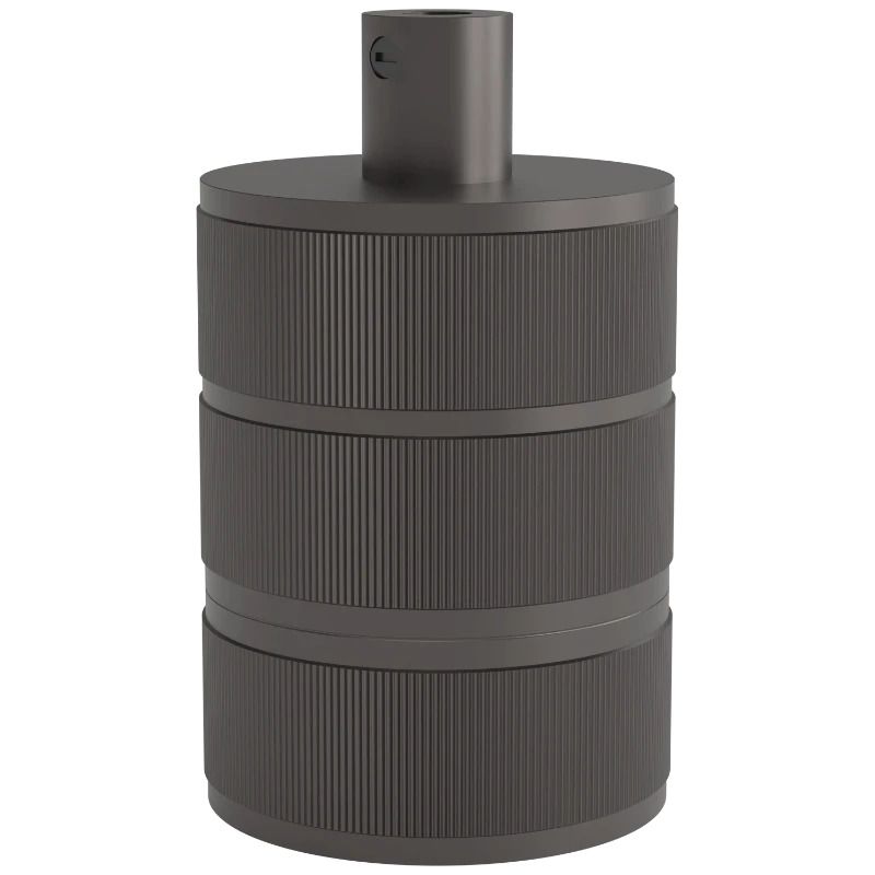 Calex E27 Lamphouder | Max 60W | 3 Ring Model | Aluminium Parel Zwart