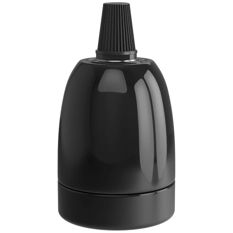 Calex E27 Lamphouder | Max 60W | Zwart Keramiek