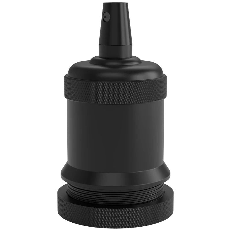 Calex E27 Lamphouder | Max 60W | Peak Model | Aluminium Mat Zwart