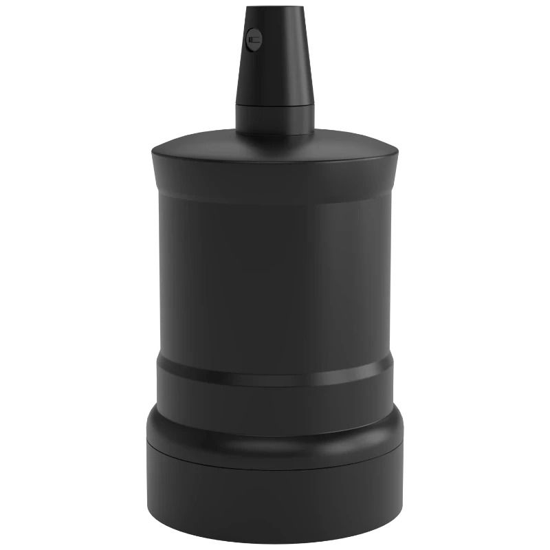 Calex E27 Lamphouder | Max 60W | Peak Model | Aluminium Mat Zwart