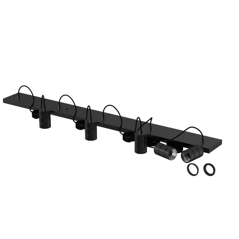 Calex Hanglamp | 5X E27 | 2M Kabel | Zwart