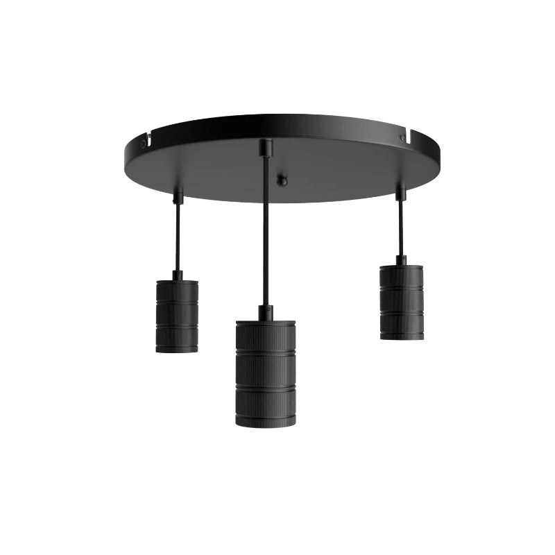 Calex Retro Hanglamp | 3X E27 | 2M Kabel | Zwart