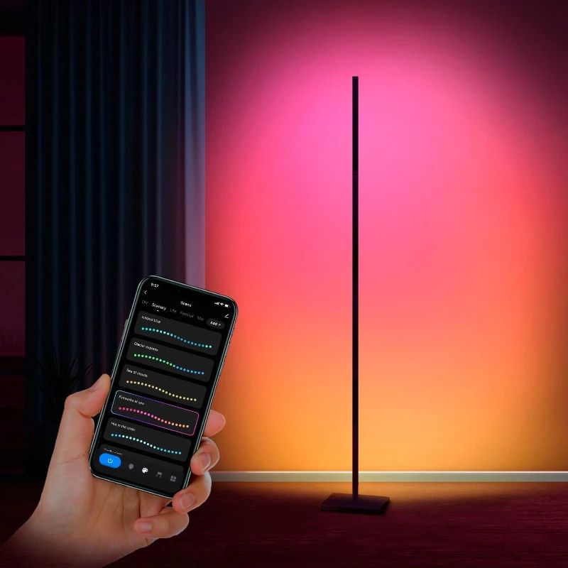 Calex Smart Vloerlamp | 24W RGBIC | Opvouwbaar | Dimbaar