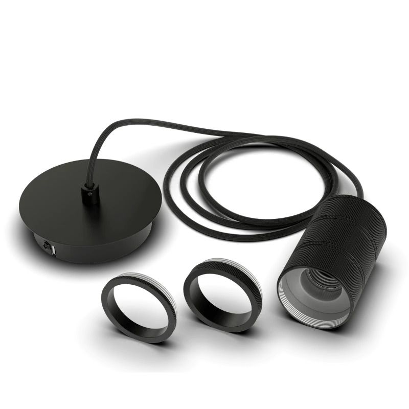 Calex Retro Hanglamp | 1X E27 | 2M Kabel | Zwart