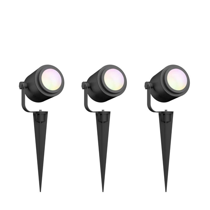 Calex 3X Smart Buiten Tuinspot | 9W RGB CCT 400Lm |24V 830/865 | IP44 | Multipack