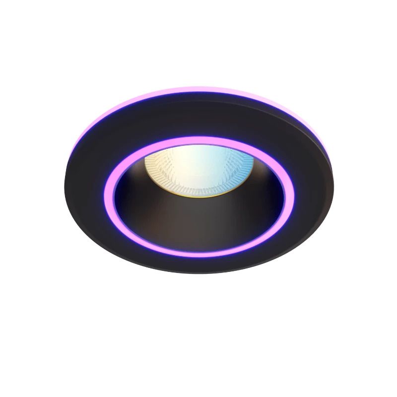 Calex Smart Inbouwspot Halo Ø100mm | 6.5W RGB CCT 340Lm |827/860 IP44 | Zwart