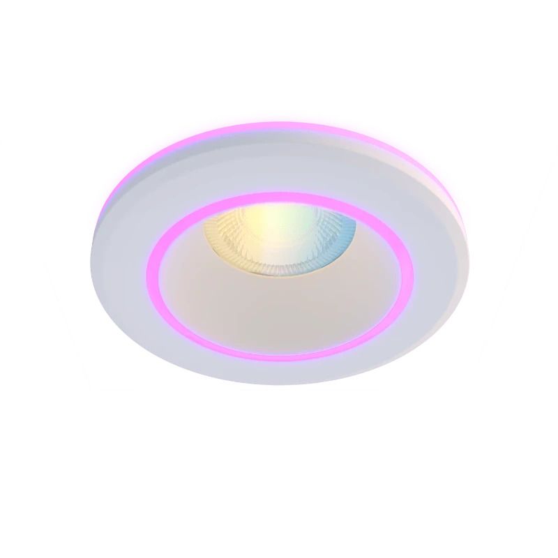 Calex Smart Inbouwspot Halo Ø100mm | 6.5W RGB CCT 340Lm |827/860 IP44 | Wit