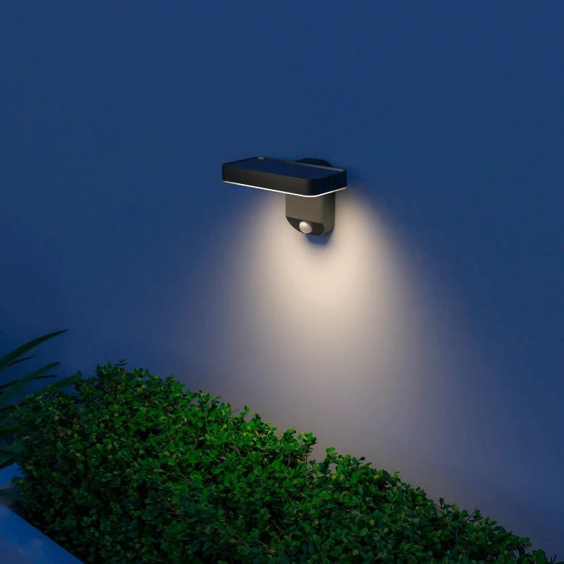 Calex Buiten Smart Wandlamp | 250Lm 3000K/6500K | 830/865 | Solar Dimbaar | IP44 | Zwart