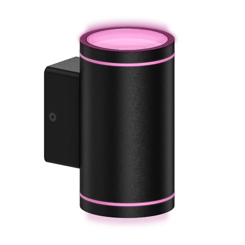 Calex Buiten Smart Up/Downlighter | 760Lm 2700K/6500K | 827/865 RGB | Dimbaar | IP54 | Zwart