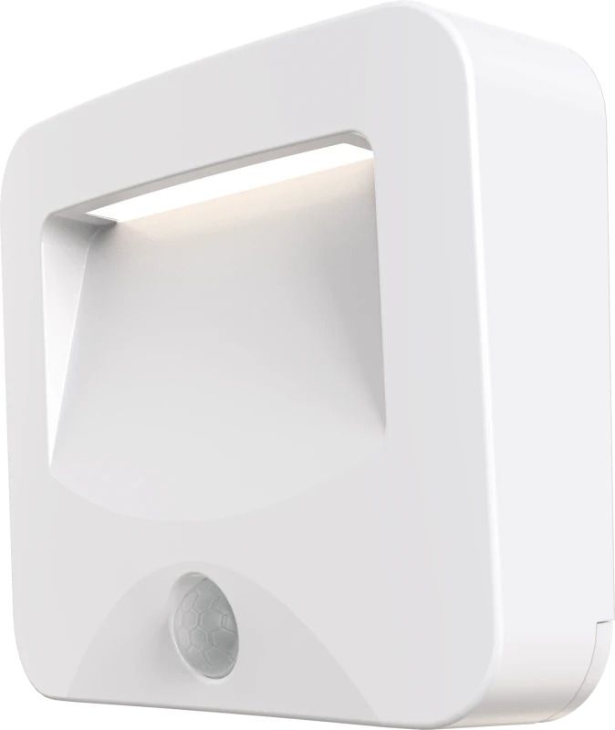 Calex Buiten Wandlamp | 0.45W 10Lm | Met Bewegingssensor | Met Schemersensor | Wit