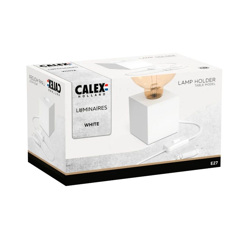 Calex Tafellamp | 1x E27 Max 40W | Mat Wit