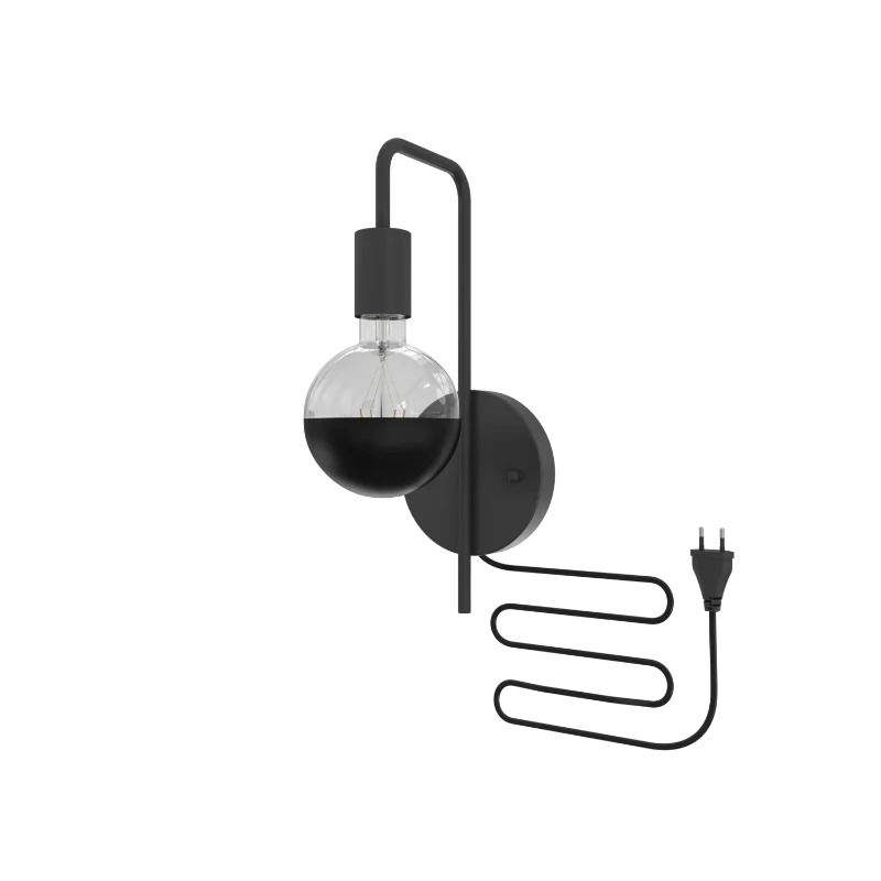 Calex Wandlamp | 1x E27 | IP20 | Zwart