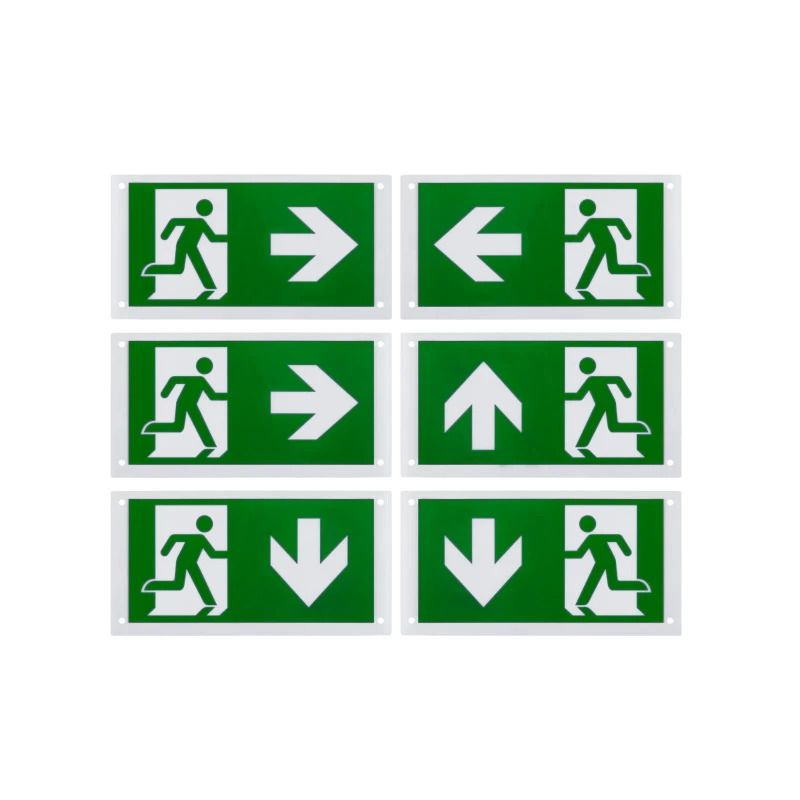SLV Noodverlichting Pictogram | P-LIGHT, set van 6, pictogramfolie, B: 15,5 H: 30 cm, groen | 1010497