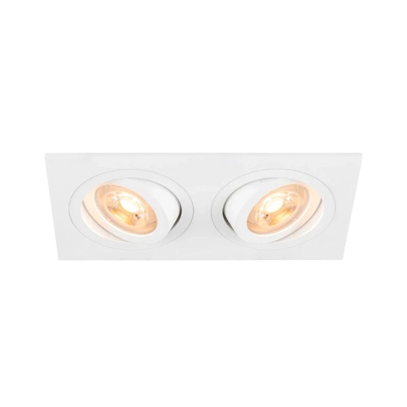 SLV LED Inbouwarmatuur Vierkant | 2X GU10 Max 10W IP20 | Dimbaar | NEW TRIA