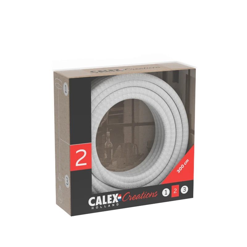 Calex Creations Textielkabel | 3m Max 60W | Wit