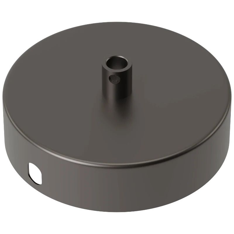 Calex Creations Plafondplaat | 10cm Metaal | 1 Gat | Mat Parel Zwart