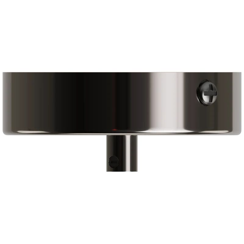Calex Creations Plafondplaat | 10cm Metaal | 1 Gat | Glanzend Parel Zwart