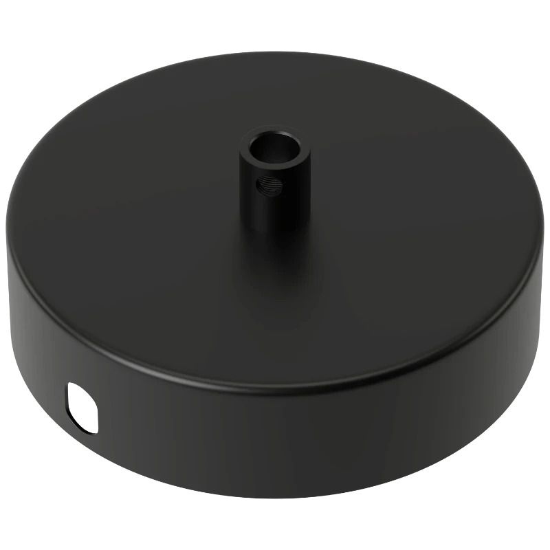Calex Creations Plafondplaat | 10cm Metaal | 1 Gat | Mat Zwart