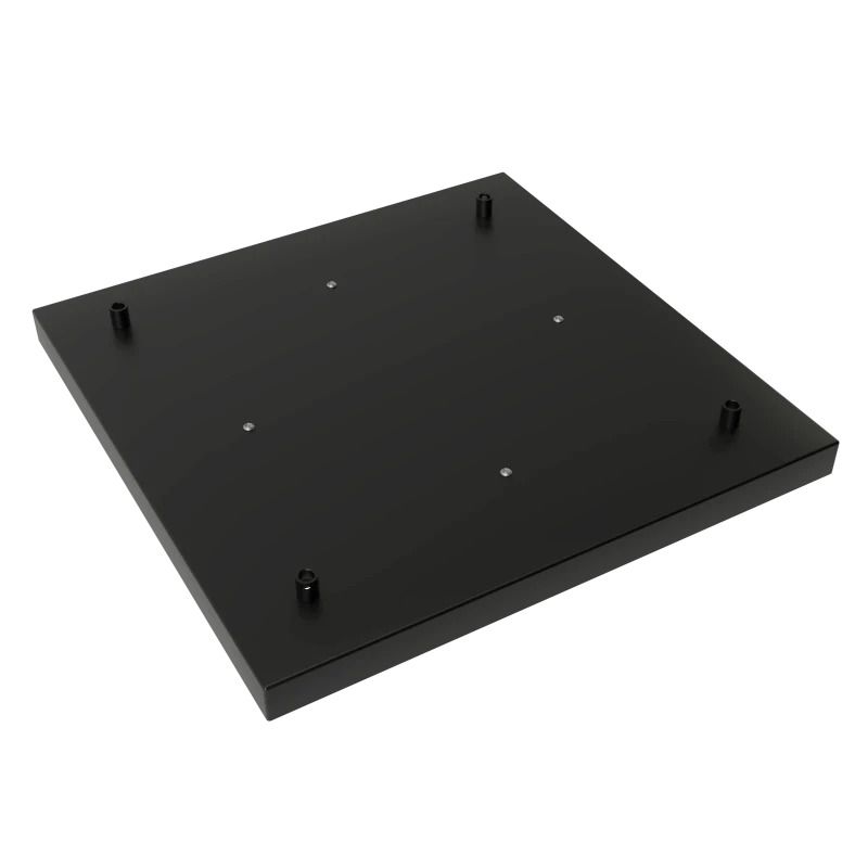 Calex Creations Plafondplaat | 40x40 Metaal | 4 Gaten | Mat Zwart