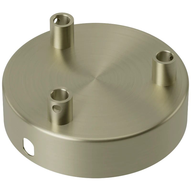 Calex Creations Plafondplaat | 10cm Metaal | 3 Gaten | Mat Brons
