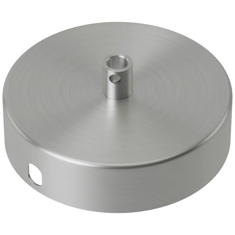 Calex Creations Plafondplaat | 10cm Metaal | 1 Gat | Mat Nikkel