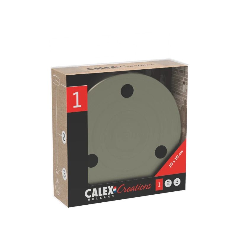 Calex Creations Plafondplaat | 10cm Metaal | 3 Gaten | Mat Brons