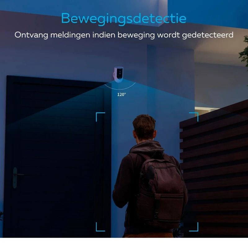 Calex Buiten Beveiligingscamera | 2K | Draadloos | Batterij Oplaadbaar | IP65