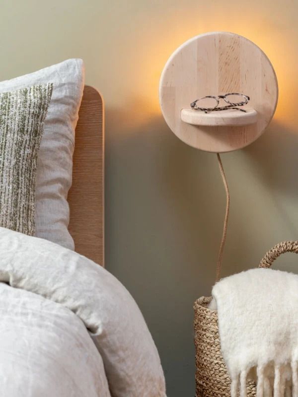 Good&Mojo Corsica Wandlamp | 1x E27 max. 60W | Met schakelaar | Naturel