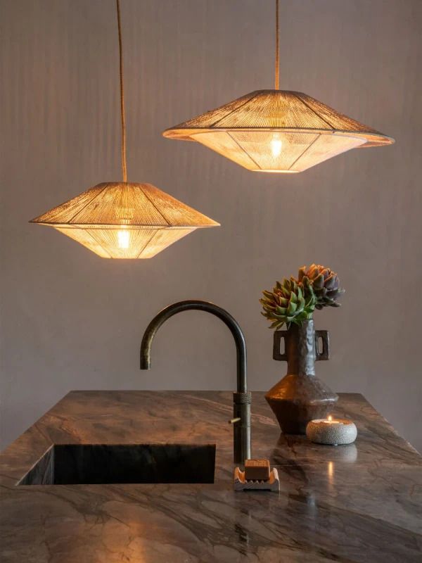 Good&Mojo Lumbini Hanglamp | 1x E27 max. 60W | Ø60cm | Lichtgrijs