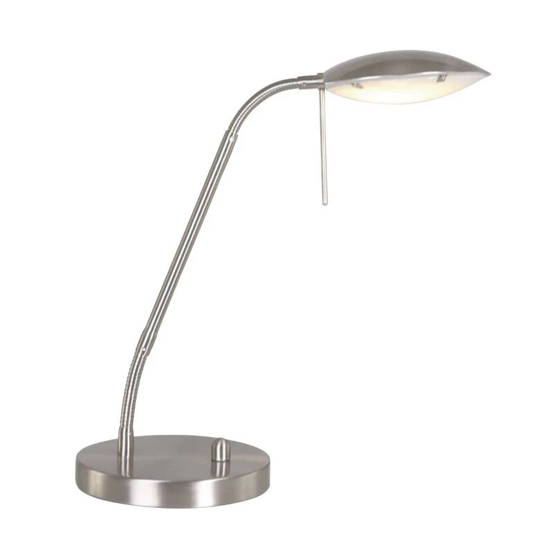 Mexlite Biron LED Tafellamp | 10W 2700K 800lm 827 | Dimbaar | Staal/Wit