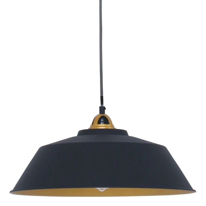 Mexlite Nove LED Hanglamp | 1x E27 40W | Dimbaar | Goud/Zwart