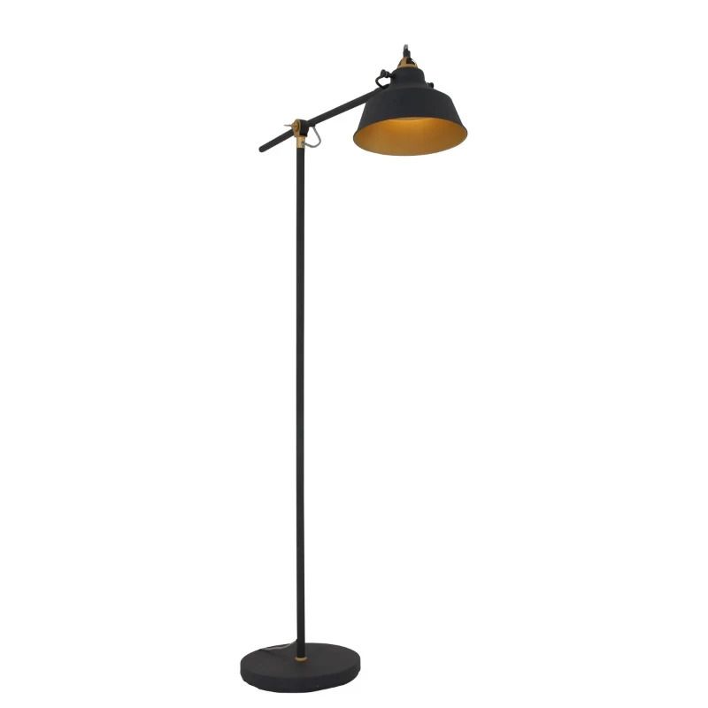 Mexlite Nove LED Vloerlamp | 1x E27 40W | Dimbaar | Goud/Zwart