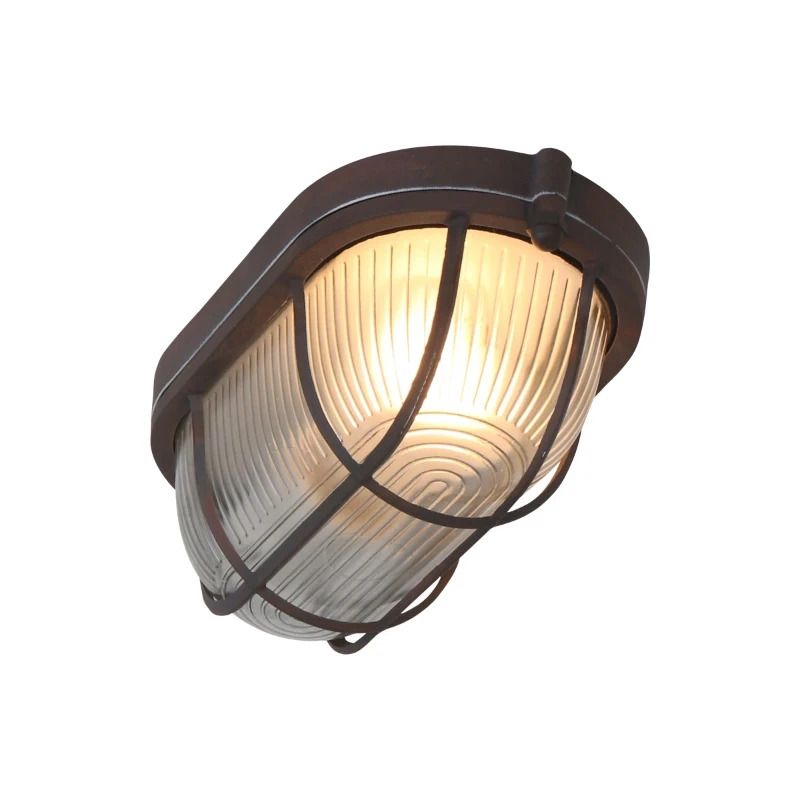 Mexlite Lisanne LED Plafondlamp | 1x E27 40W | Dimbaar | Bruin/Transparant
