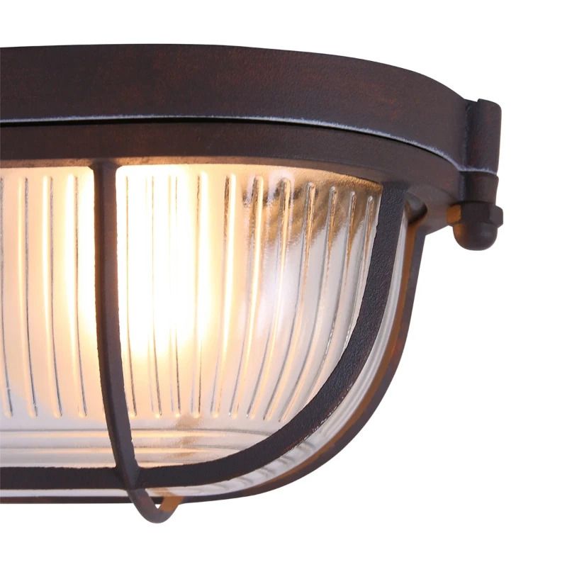 Mexlite Lisanne LED Plafondlamp | 1x E27 40W | Dimbaar | Bruin/Transparant