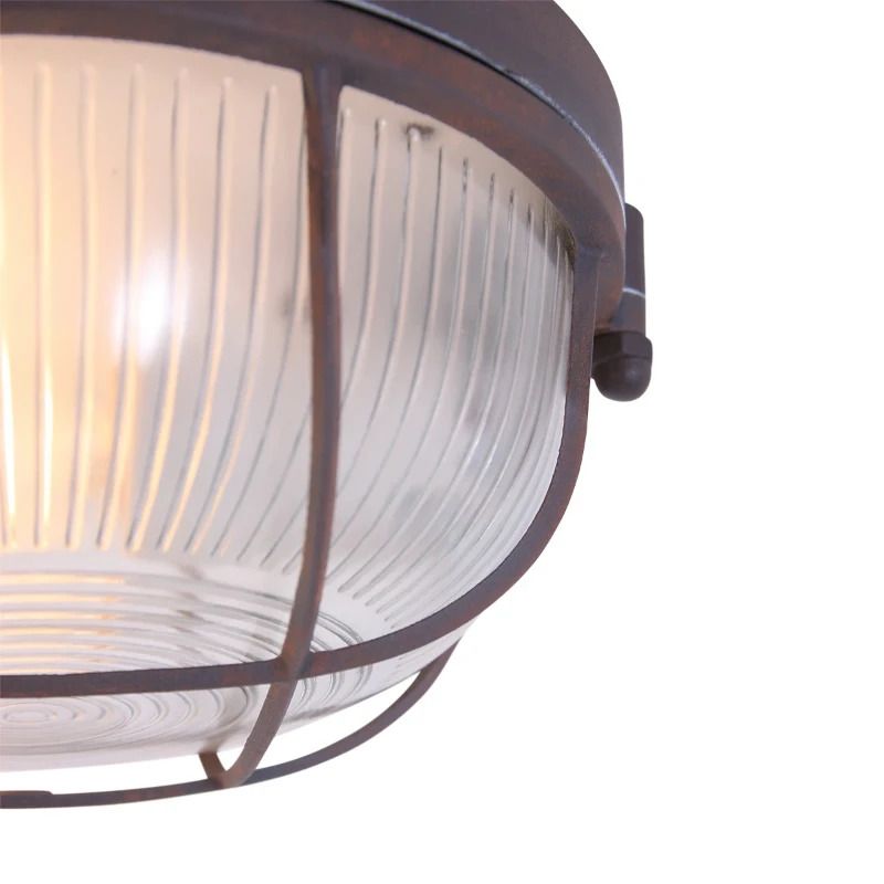 Mexlite Lisanne LED Plafondlamp | 1x E27 40W | Dimbaar | Bruin/Transparant