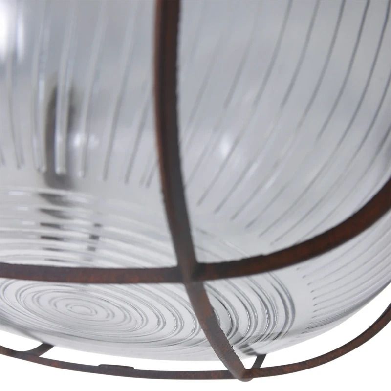 Mexlite Lisanne LED Plafondlamp | 1x E27 40W | Dimbaar | Bruin/Transparant