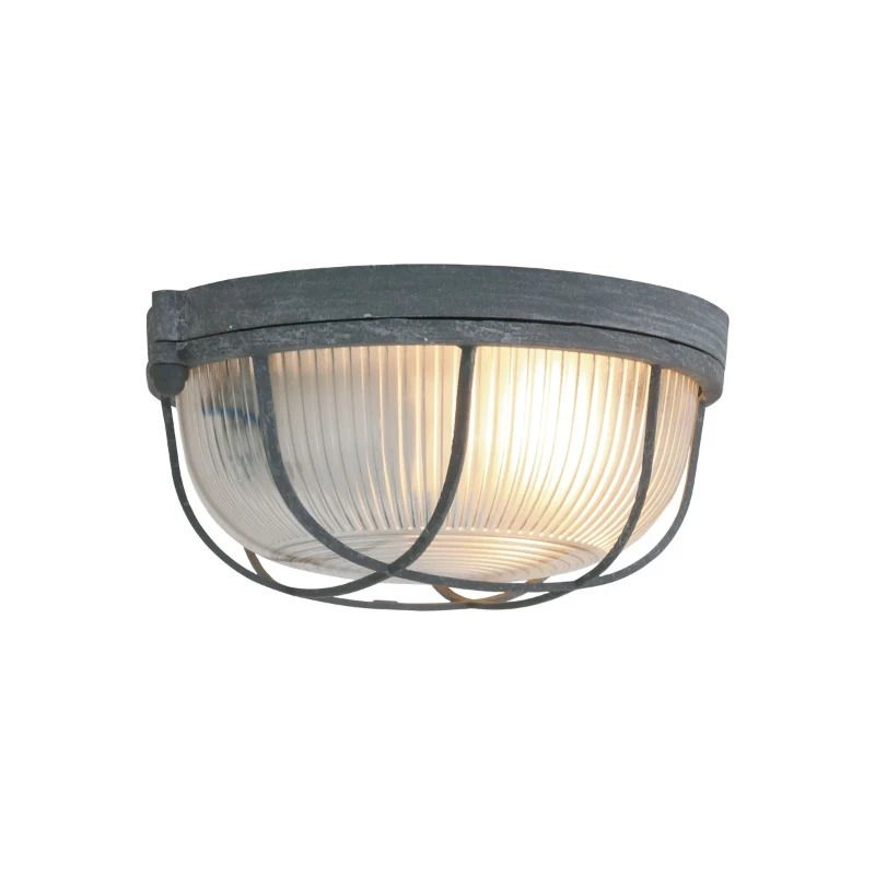 Mexlite Lisanne LED Plafondlamp | 1x E27 40W | Dimbaar | Grijs/Transparant