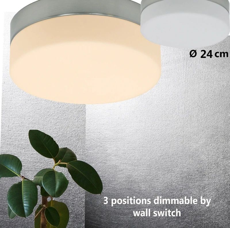 Steinhauer Ikaro LED Plafondlamp | 18W 2700K 1440lm 927 | IP44 | Dimbaar | Wit